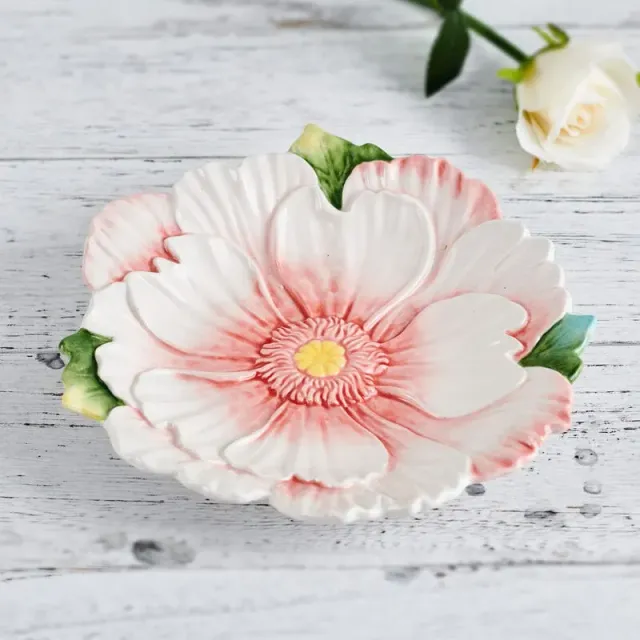 Fitz and Floyd La Fleur Piatto Antipasto Fiore Rosa 21cm