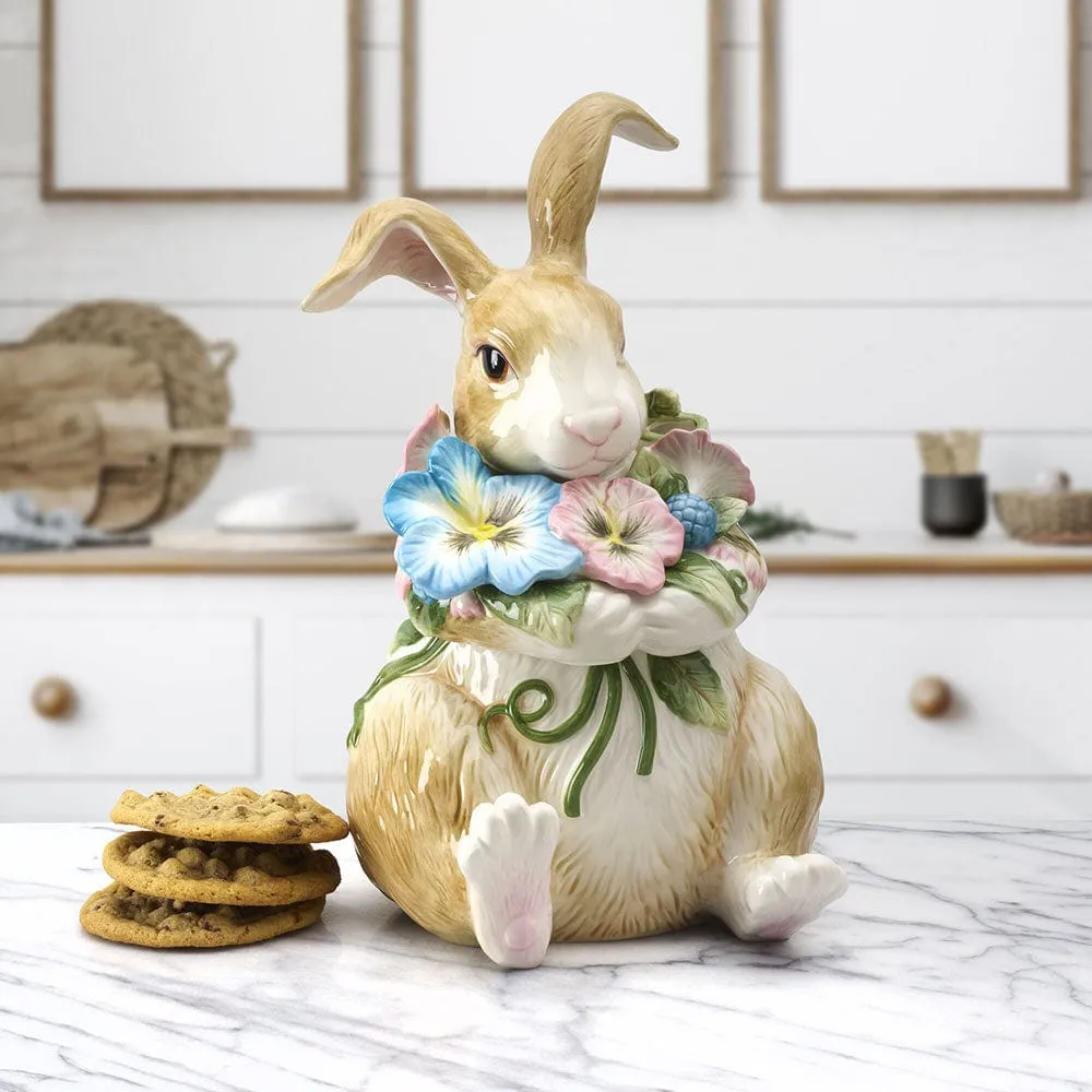 Fitz and Floyd Toulouse Rabbit biscottiera coniglio ceramica