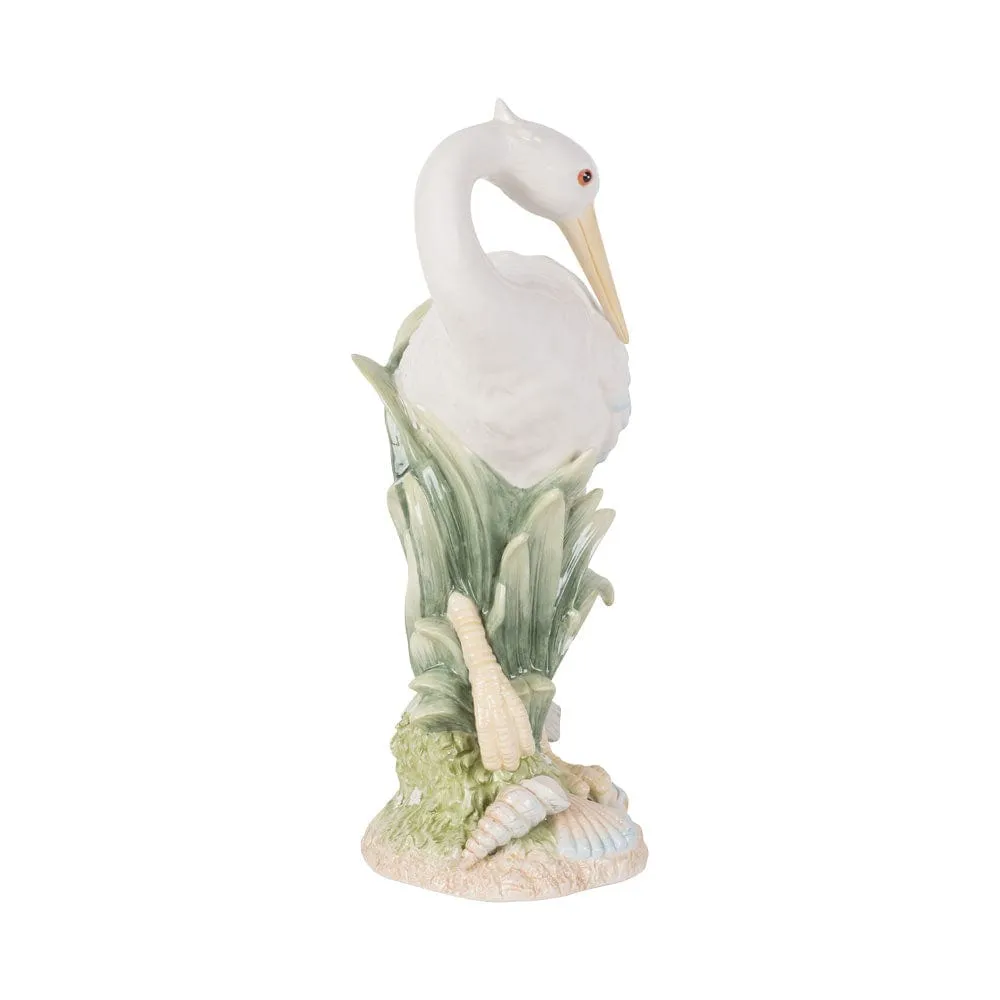 Fitz and Floyd Newport Home Tall Egret Facing Backward 14.25 statuetta 36 cm