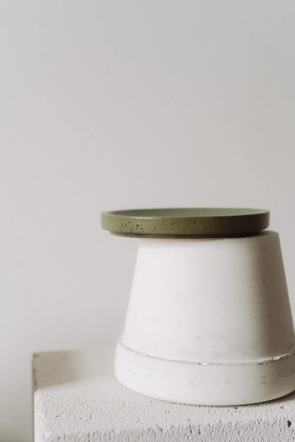Poemi Aarde piattino ceramica 16 cm verde opaco