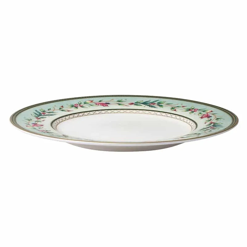 Fitz and Floyd Winter Holiday Garland piatto insalata bone china