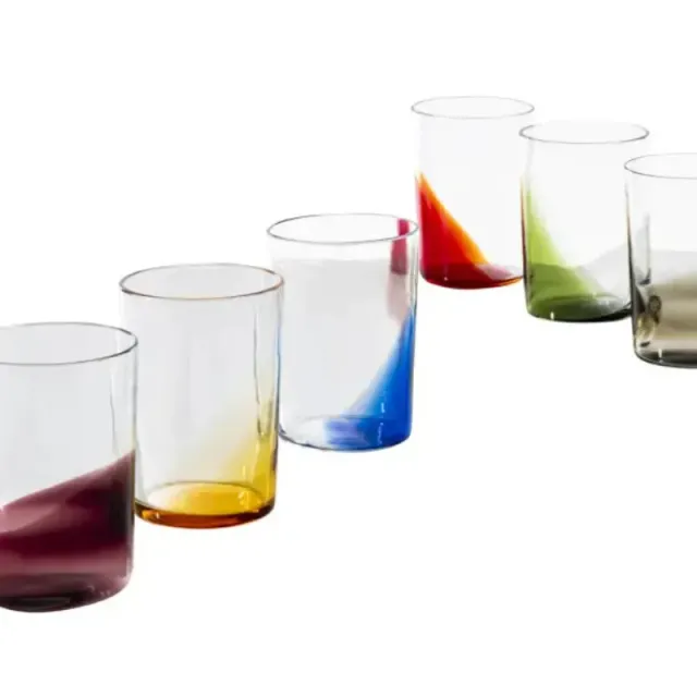 Venini Pezzente Gio Ponti set 6 bicchieri vetro