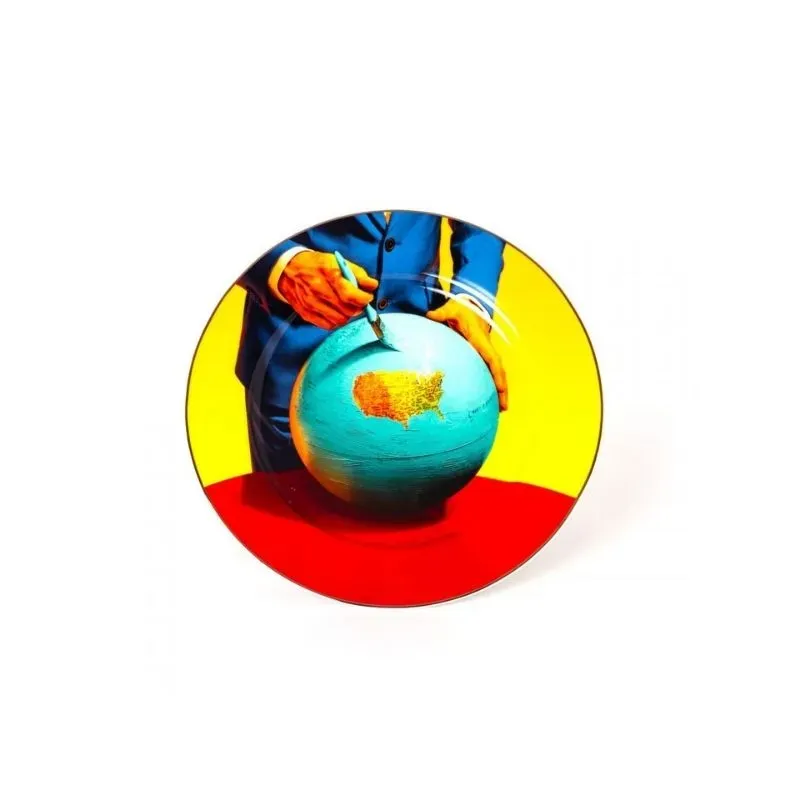Seletti Wears Toiletpaper Globo Piatto Porcellana