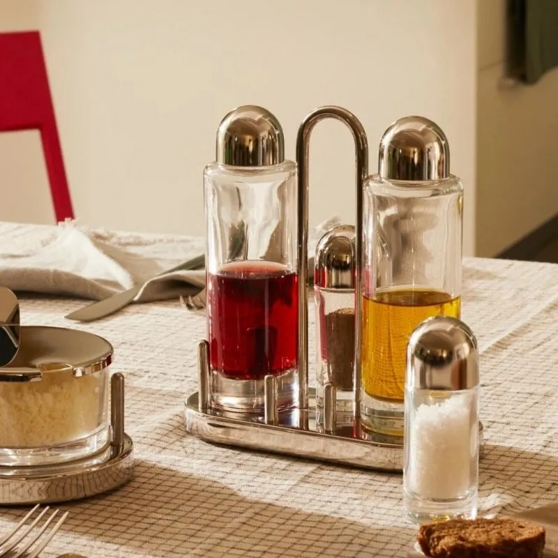 Alessi 5070 set condimenti acciaio 5 pezzi