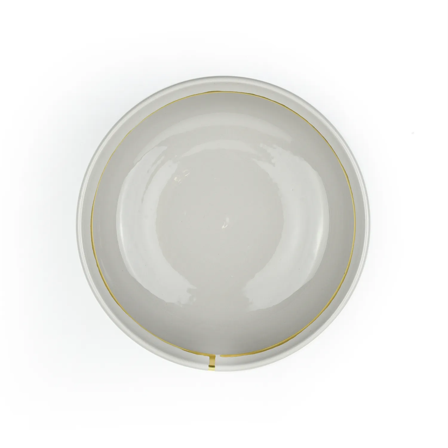 400 Gon Grey Gold piatto ceramica grigio oro artigianale