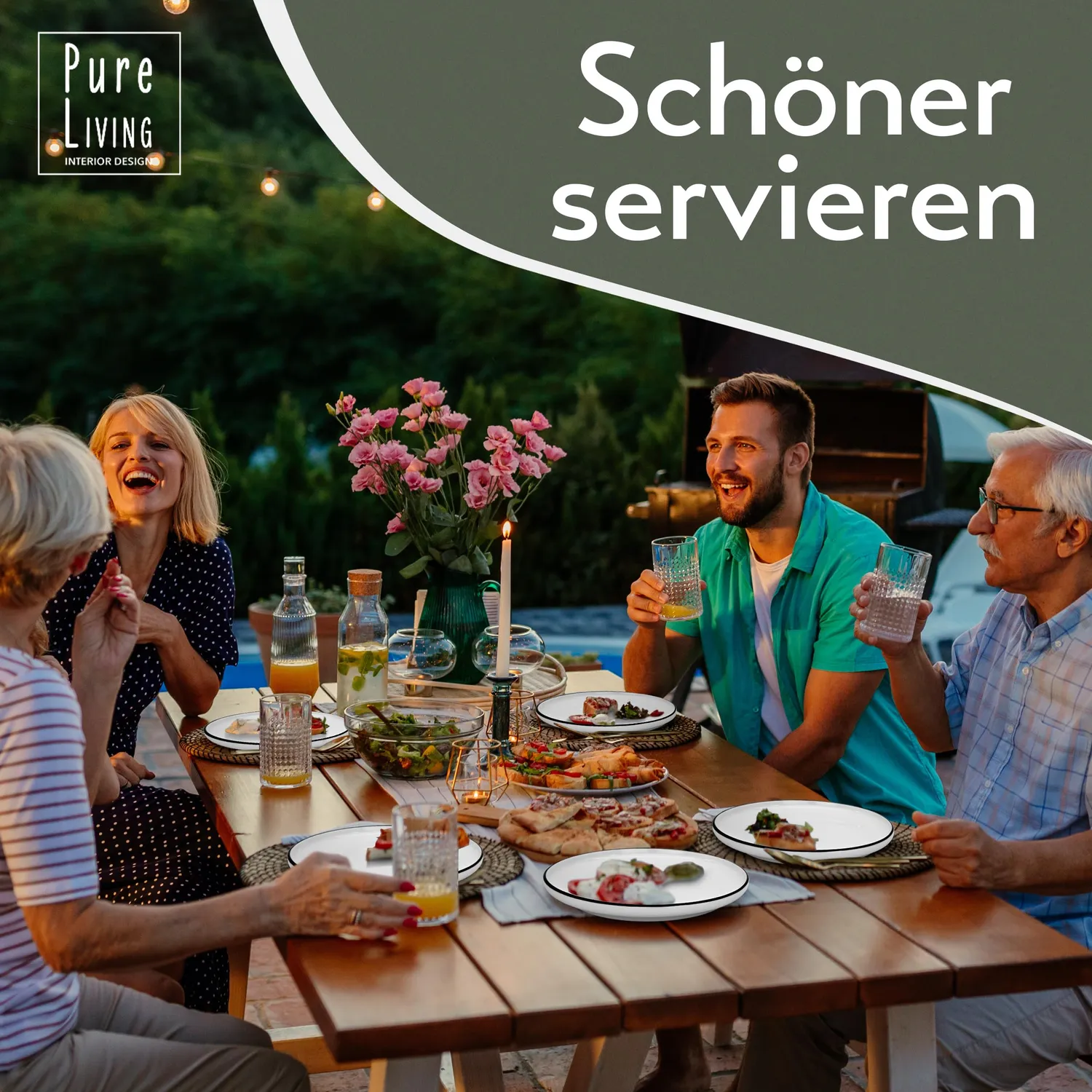 Pure Living Scandi servizio 12 persone porcellana 36 pezzi