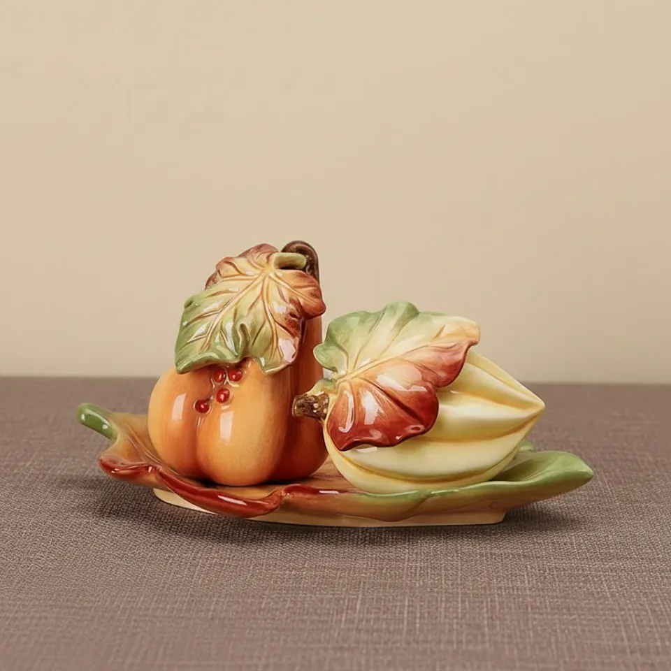 Fitz and Floyd Harvest set sale e pepe zucca
