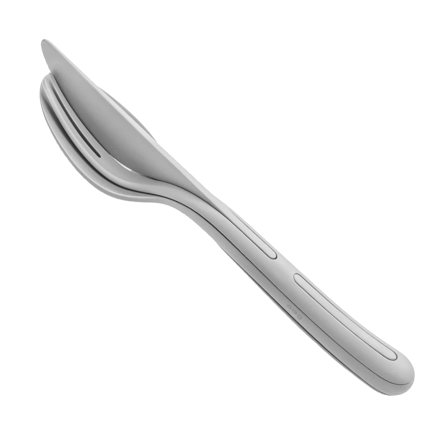 Silwy Tricky Grey set posate 3 pezzi magnetico plastica