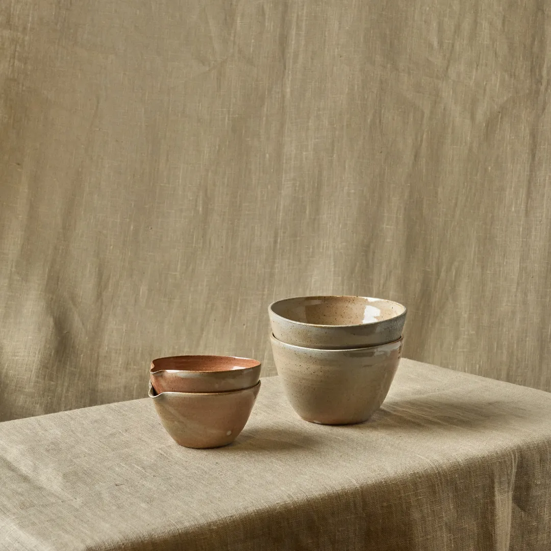 Studio Delta Pottery Shino Set 4 ciotole grès woodfired