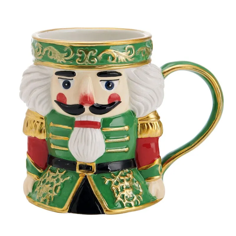 Fitz and Floyd Nutcracker set 2 tazze terracotta schiaccianoci