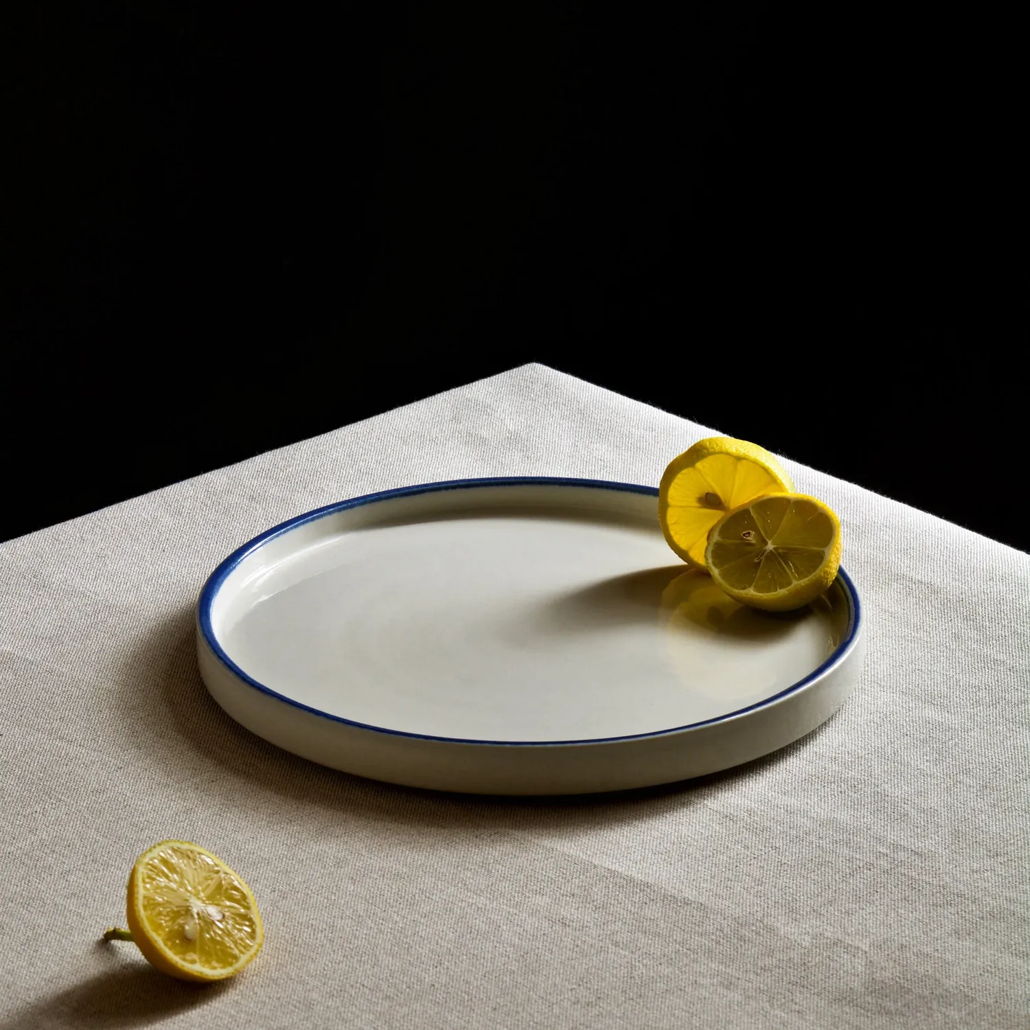 Tavola Ceramica Gigi piatto frutta Blu denim ceramica