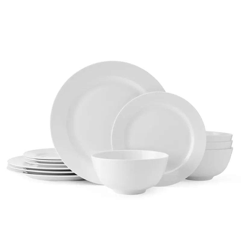 Fitz and Floyd Nevaeh White servizio piatti bone china 12 pz