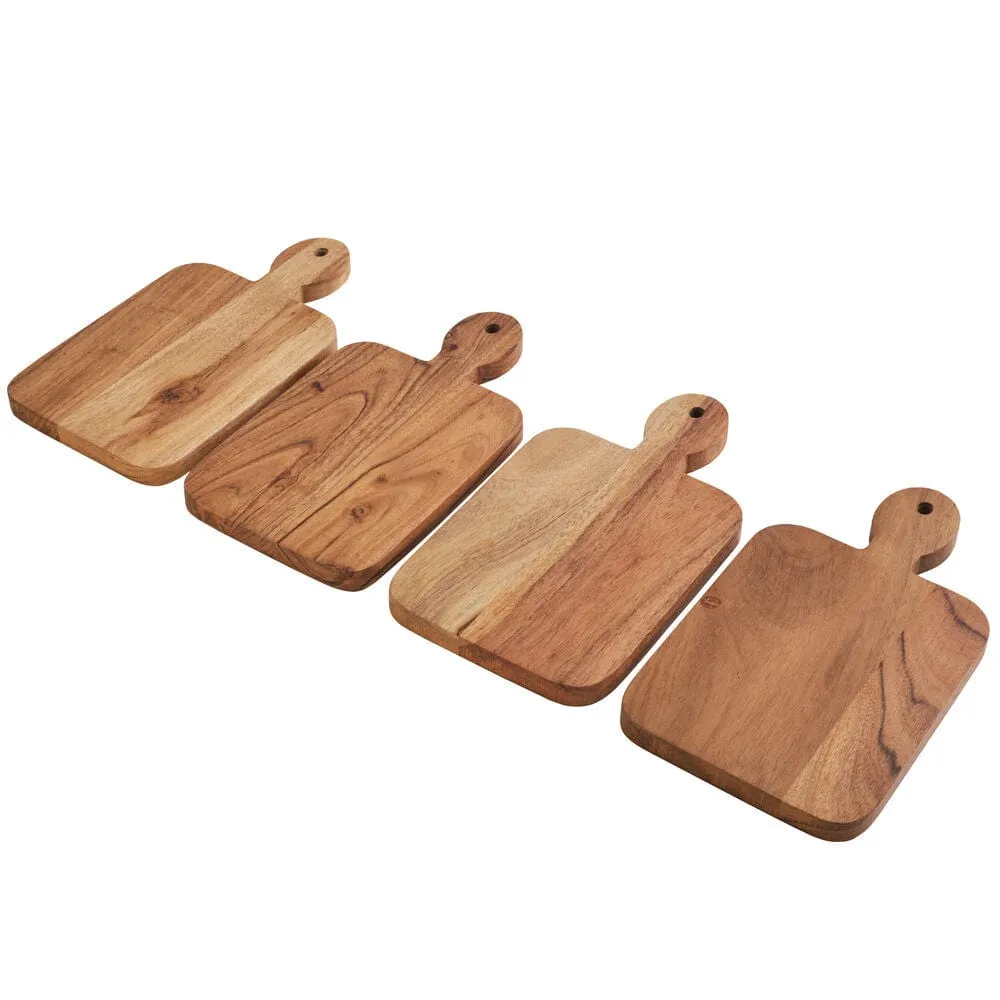Fitz and Floyd Caleb mini taglieri legno acacia set 4