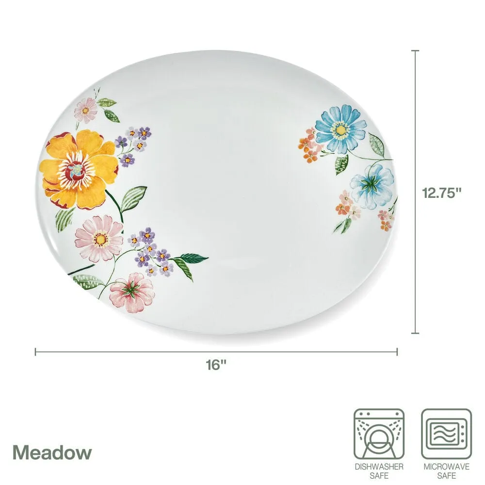 Fitz and Floyd Meadow vassoio 16 pollici fiori