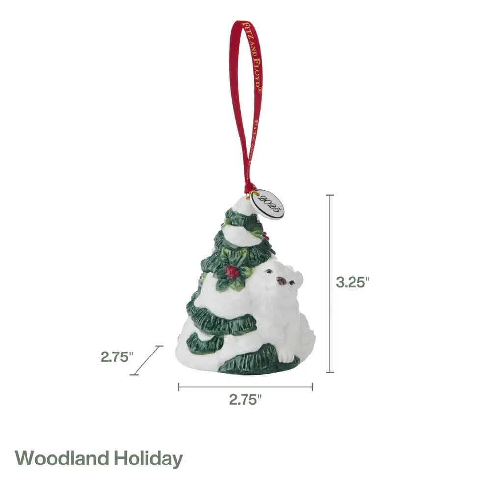 Fitz and Floyd Woodland Holiday ornamento albero 2025 orso