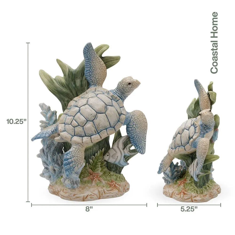 Fitz and Floyd Coastal Home Sea Turtle statuina tartaruga