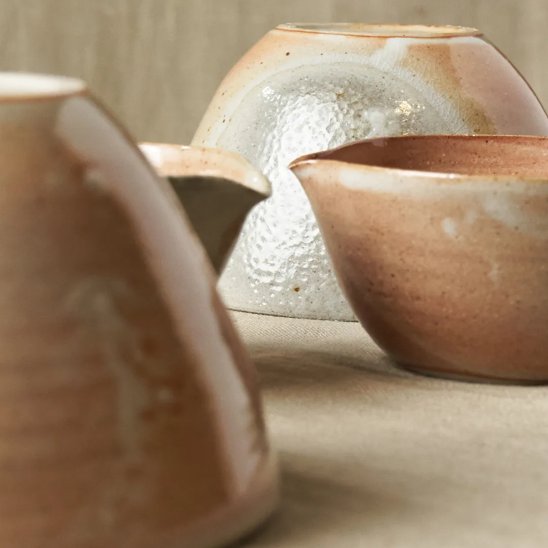 Studio Delta Pottery Shino Set 4 ciotole grès woodfired