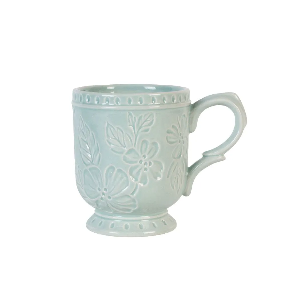 Fitz and Floyd English Garden set 4 mug gres 350 ml blu