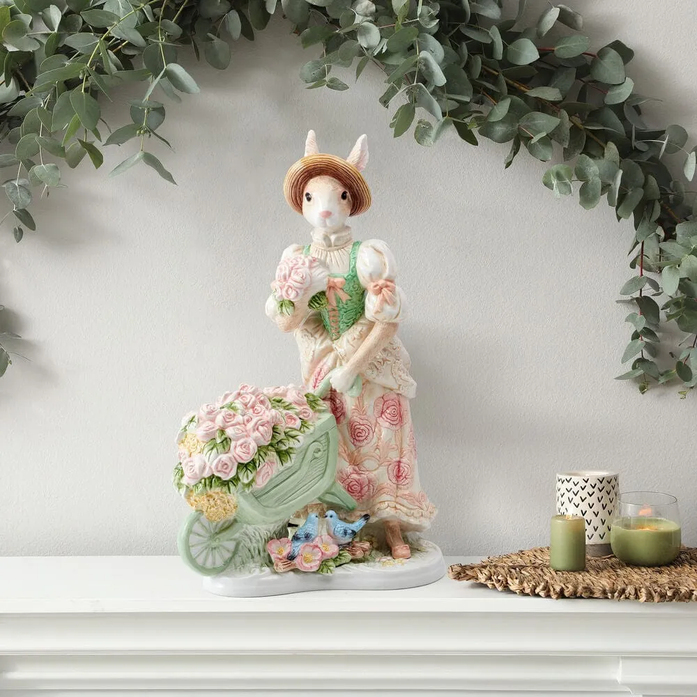Fitz and Floyd Vita's Garden Coniglio Statuina 35cm Fiori
