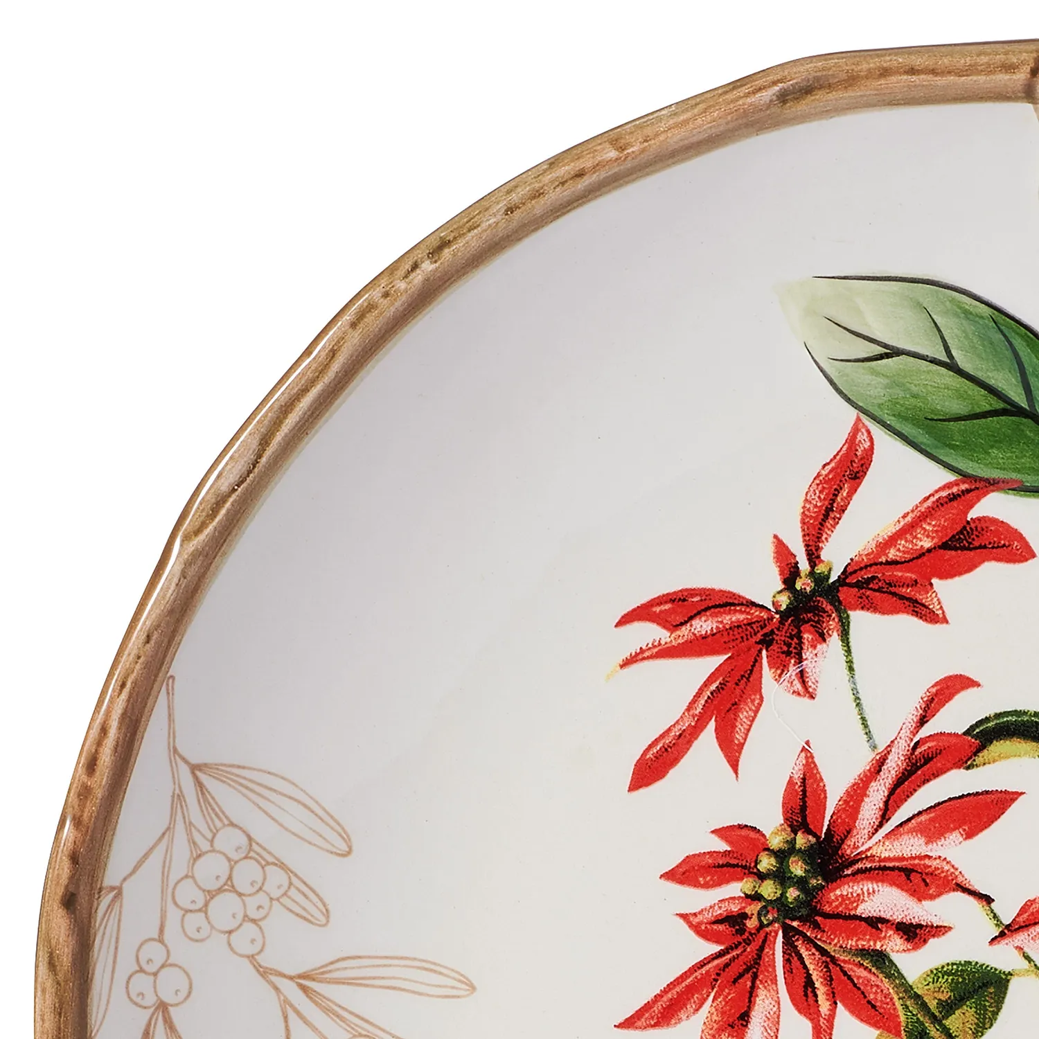 Fitz and Floyd Poinsettia Holiday set 4 piatti insalata