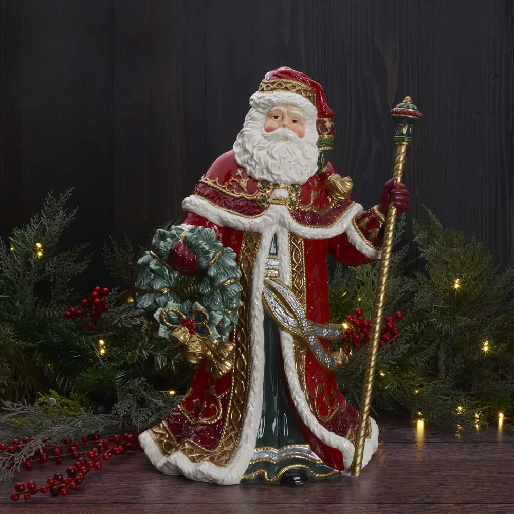 Fitz and Floyd Noel Holiday statua Babbo Natale 49 cm ceramica