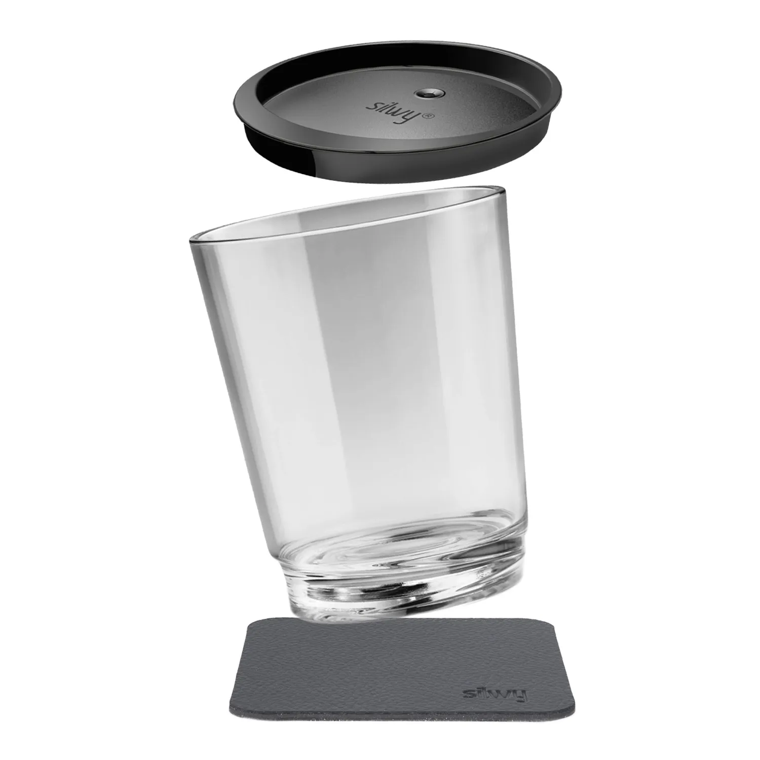 Silwy Classica Tripla tazza magnetica con pad antiscivolo