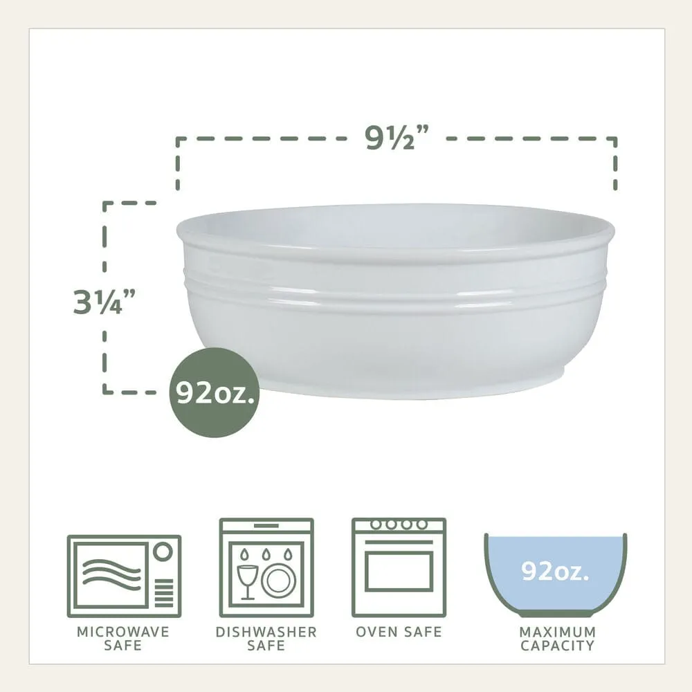 Fitz and Floyd Everyday White Bistro insalatiera porcellana 2,7 L