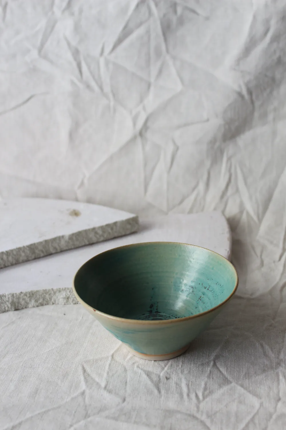Studio Delta Pottery Baia ciotolina grès turchese 12,5 cm