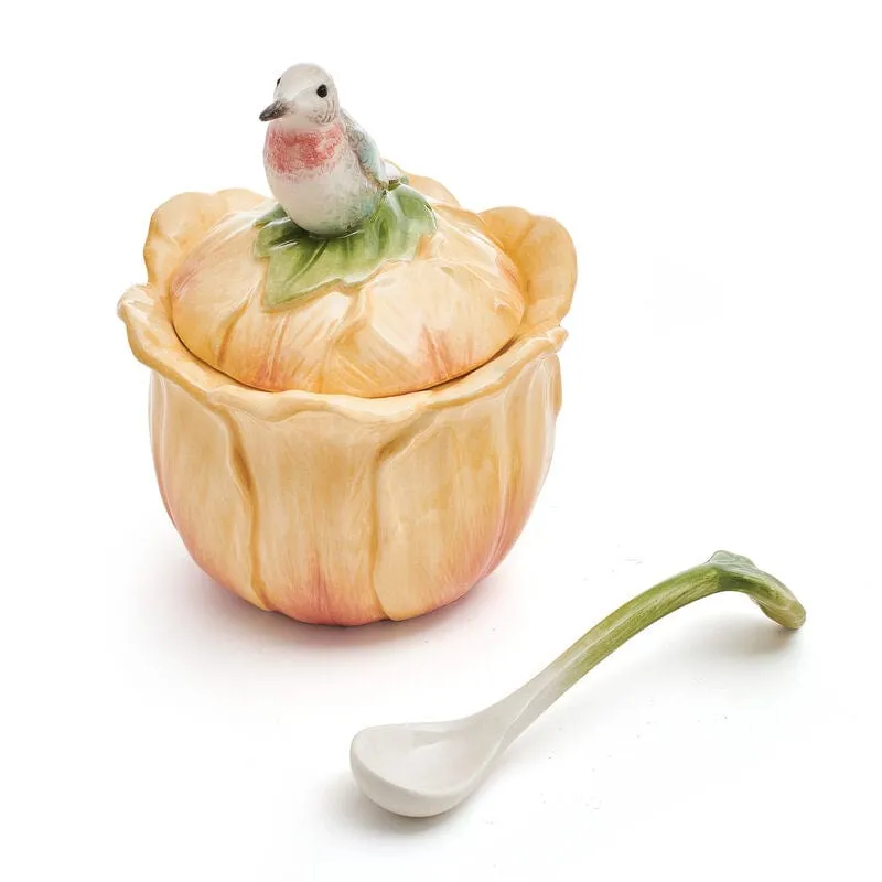 Fitz and Floyd Meadow zuccheriera con cucchiaino 207 ml