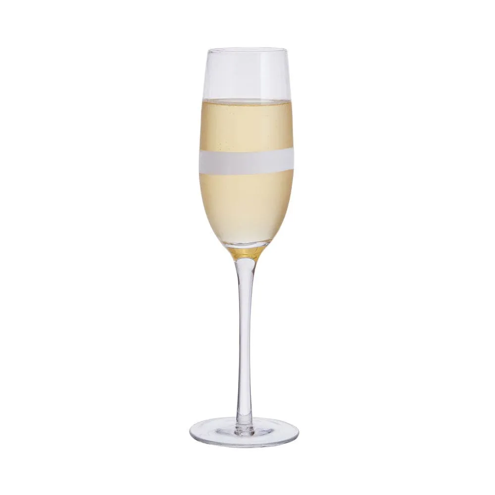 Fitz and Floyd Organic Band set 4 flute champagne 8 oz