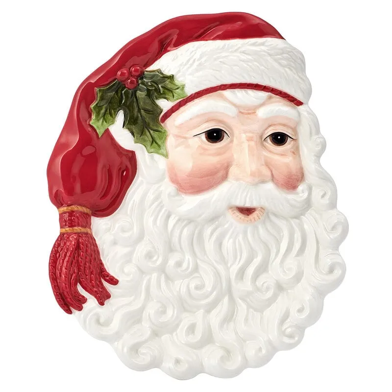 Fitz and Floyd Santa's Gift piatto antipasto Babbo Natale