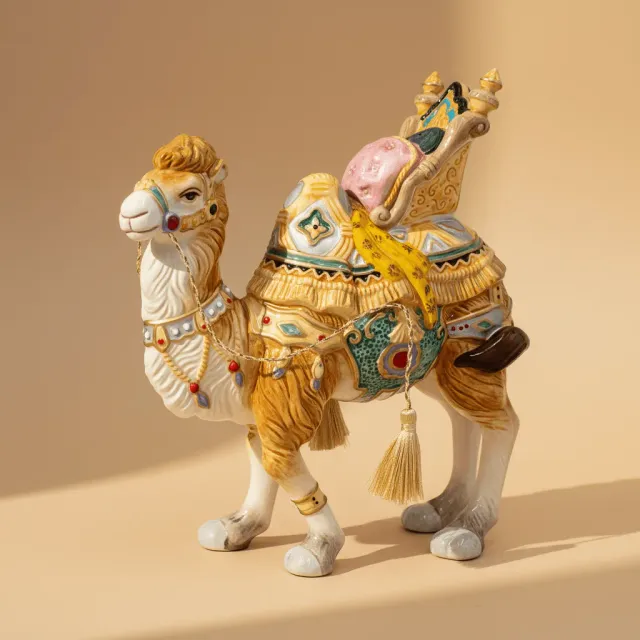 Fitz and Floyd Nativity Cammello Nubiano Statuetta 29 cm