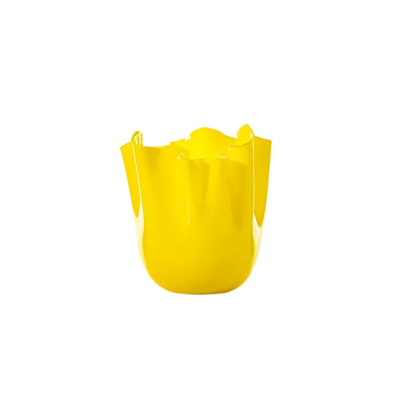 Venini Fazzoletto Opalino vaso vetro soffiato
