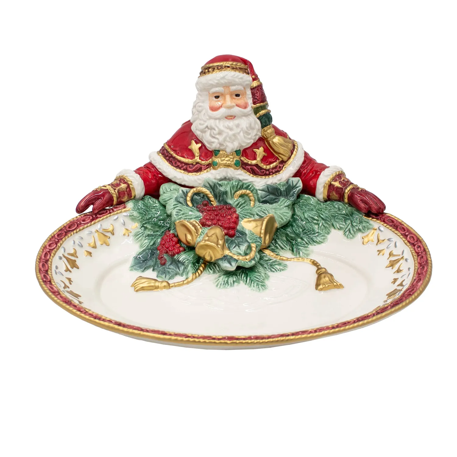Fitz and Floyd Noel Holiday Santa ciotola portata natalizia
