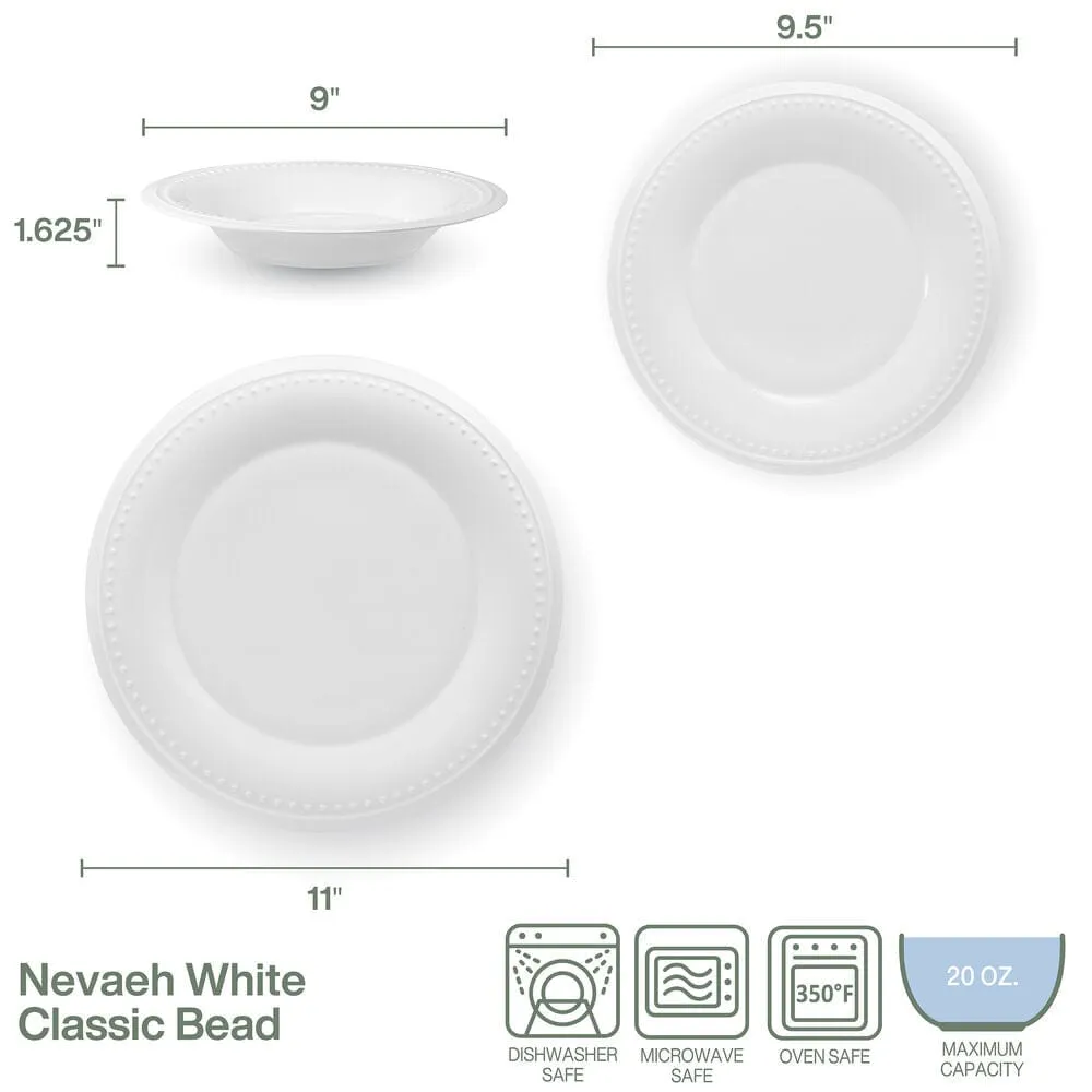Fitz and Floyd Nevaeh White servizio piatti 24 pz bone china 8 persone