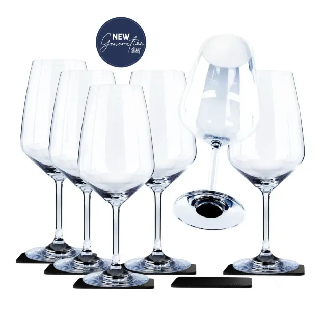 Silwy Vino Set Bicchieri Magnetici Tritan con Pad