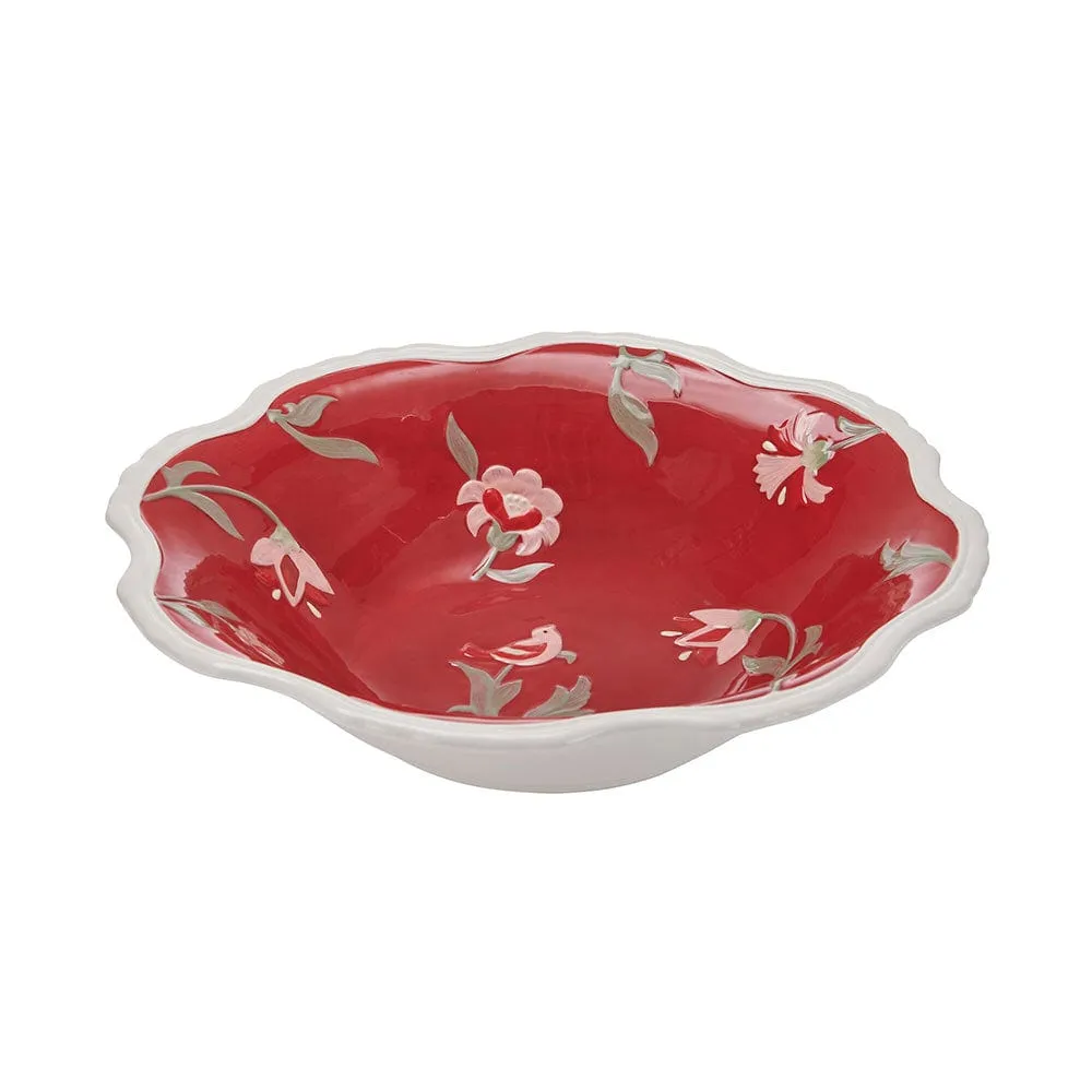 Fitz and Floyd Chalet ciotola verdure rossa 2,1 l