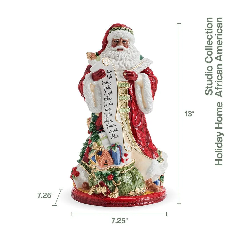 Fitz and Floyd Holiday Home Studio Santa statuetta 33 cm maiolica
