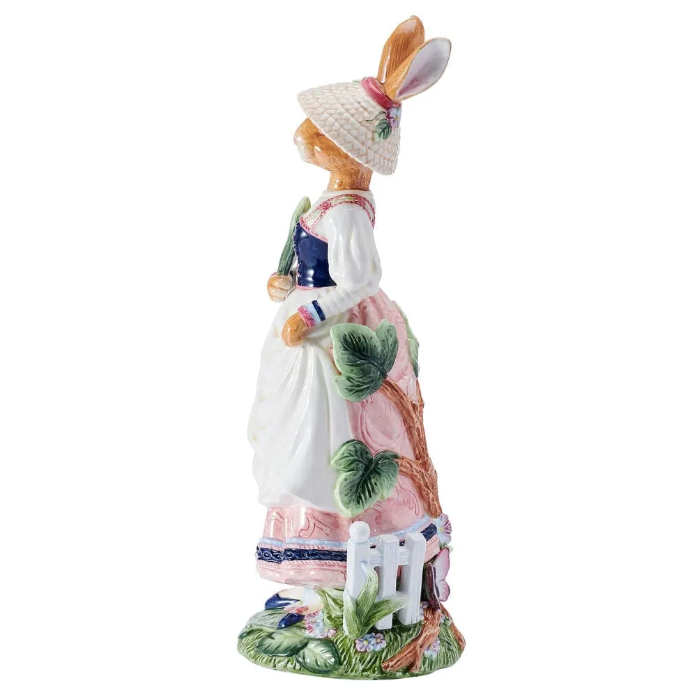 Fitz and Floyd Jardin statuetta coniglio femmina ceramica 44 cm