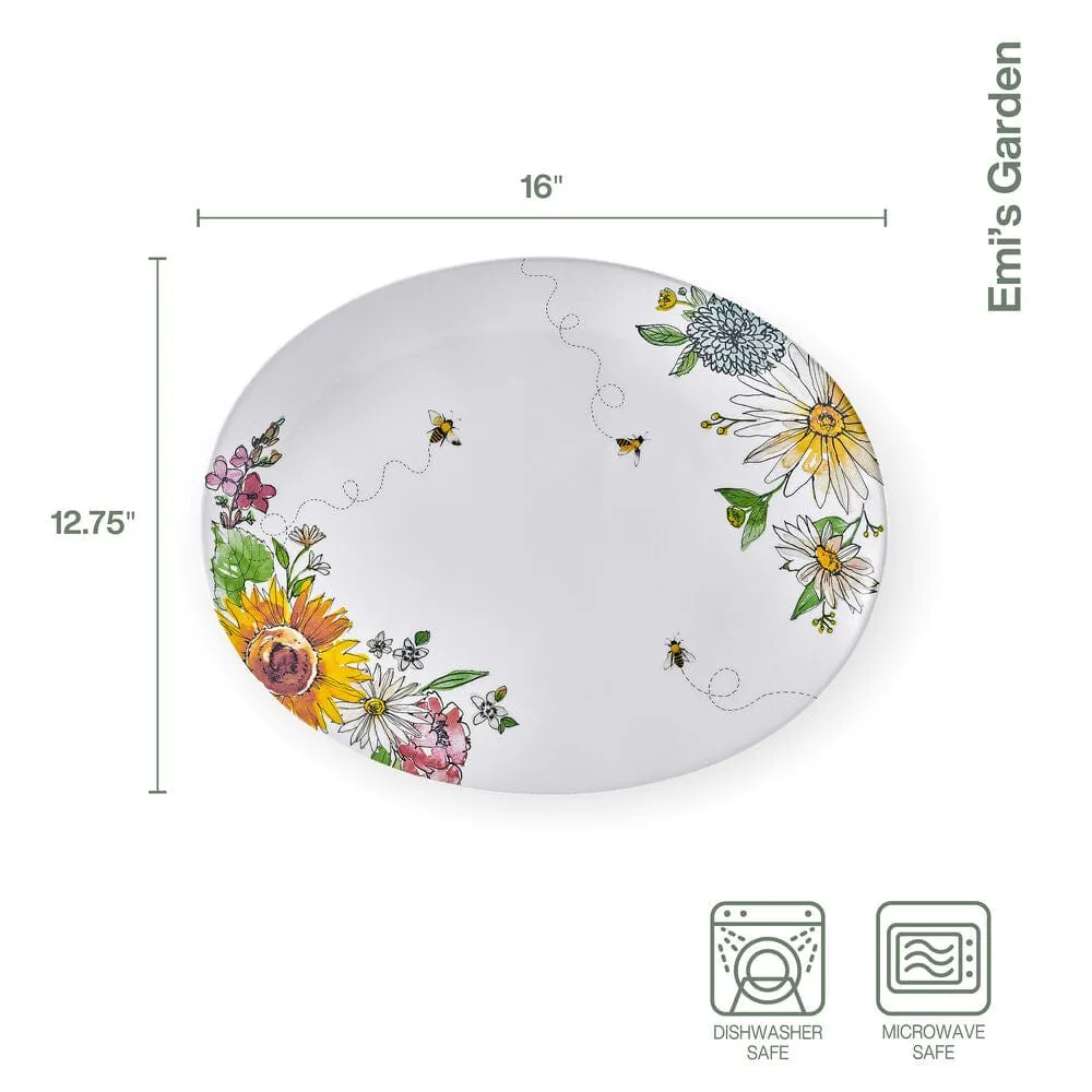 Fitz and Floyd Emi's Garden piatto portata 16" fiori