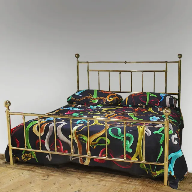 Letto matrimoniale ottone anni 70 vintage