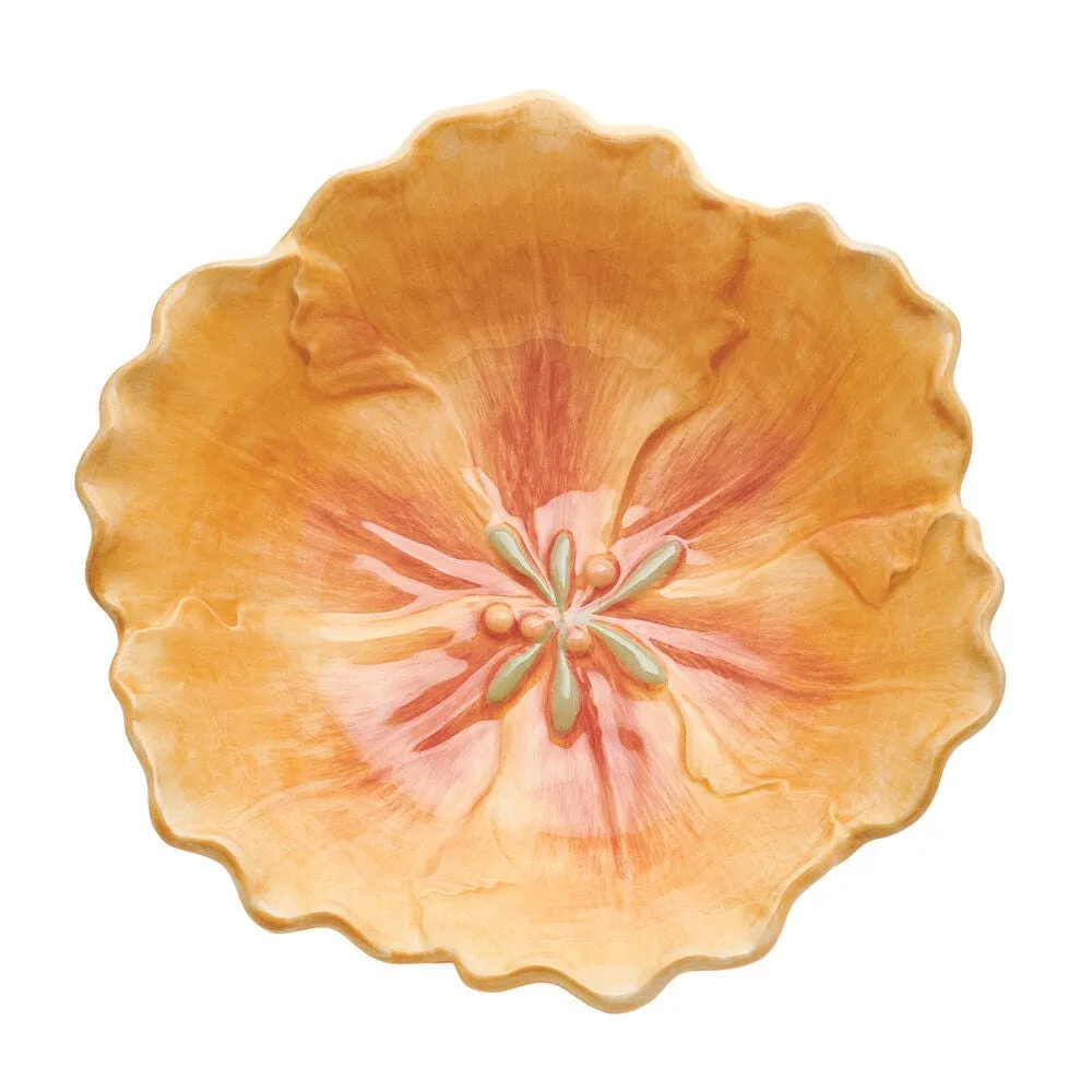 Fitz and Floyd Meadow Tulip ciotole set 2 pezzi gialle