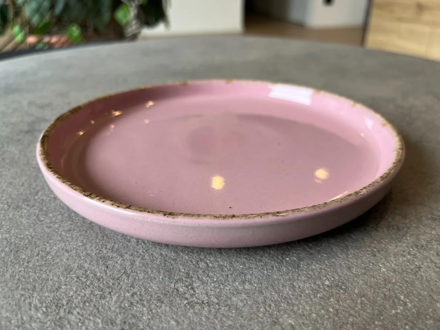 Pure Living Rustic set 6 piatti colazione gres rosa