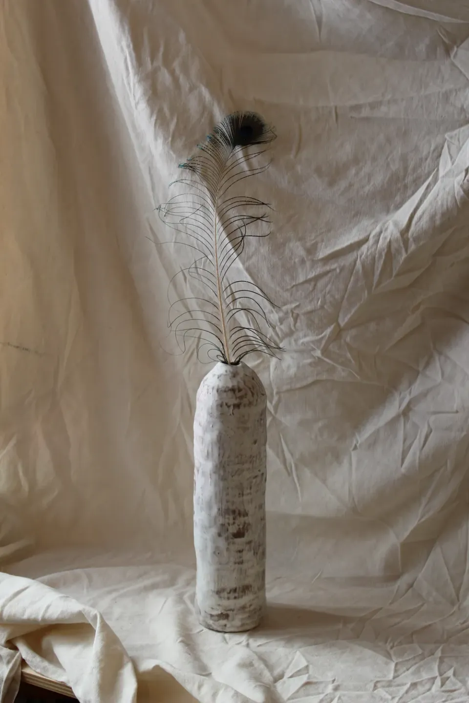 Studio Delta Pottery Guardiano vaso bottiglia grès rosso 37 cm