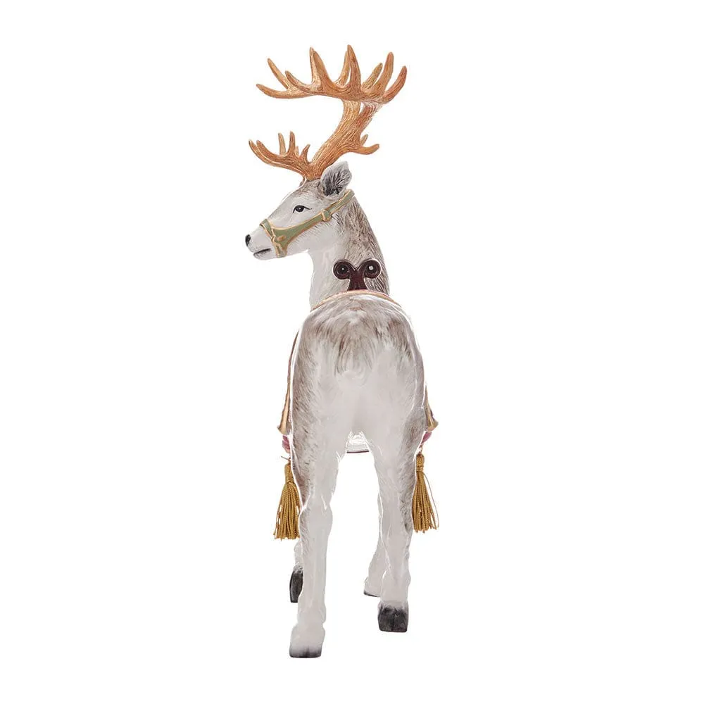 Fitz and Floyd Chalet statuetta cervo ceramica 37 cm