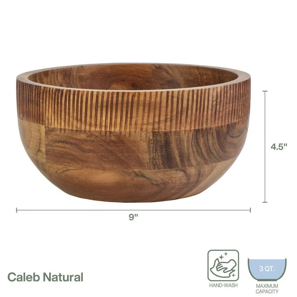 Fitz and Floyd Caleb ciotola servizio legno acacia 23 cm 3 l