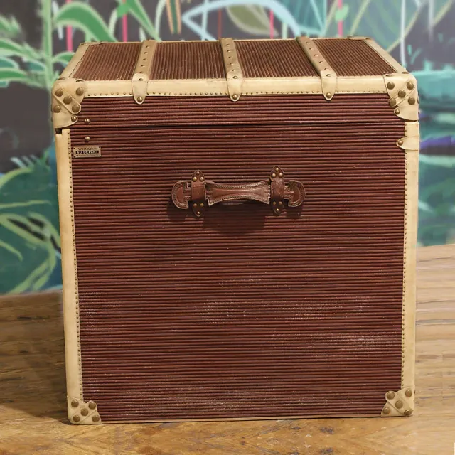 Au Depart baule anni 30 legno pelle