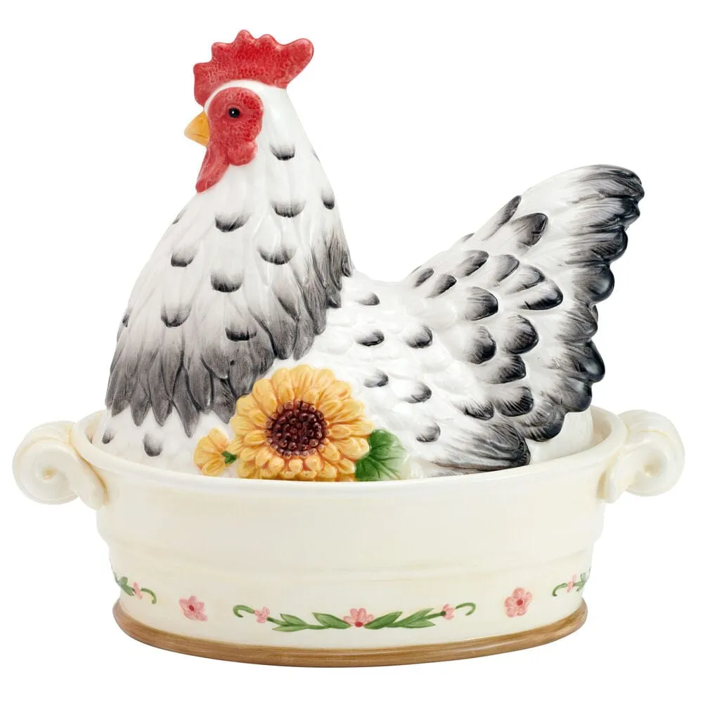 Fitz and Floyd Provence Hen zuppiera coperta gallina