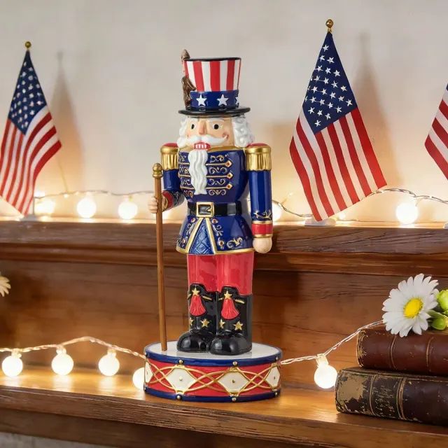 Fitz and Floyd Uncle Sam Schiaccianoci 33 cm terracotta