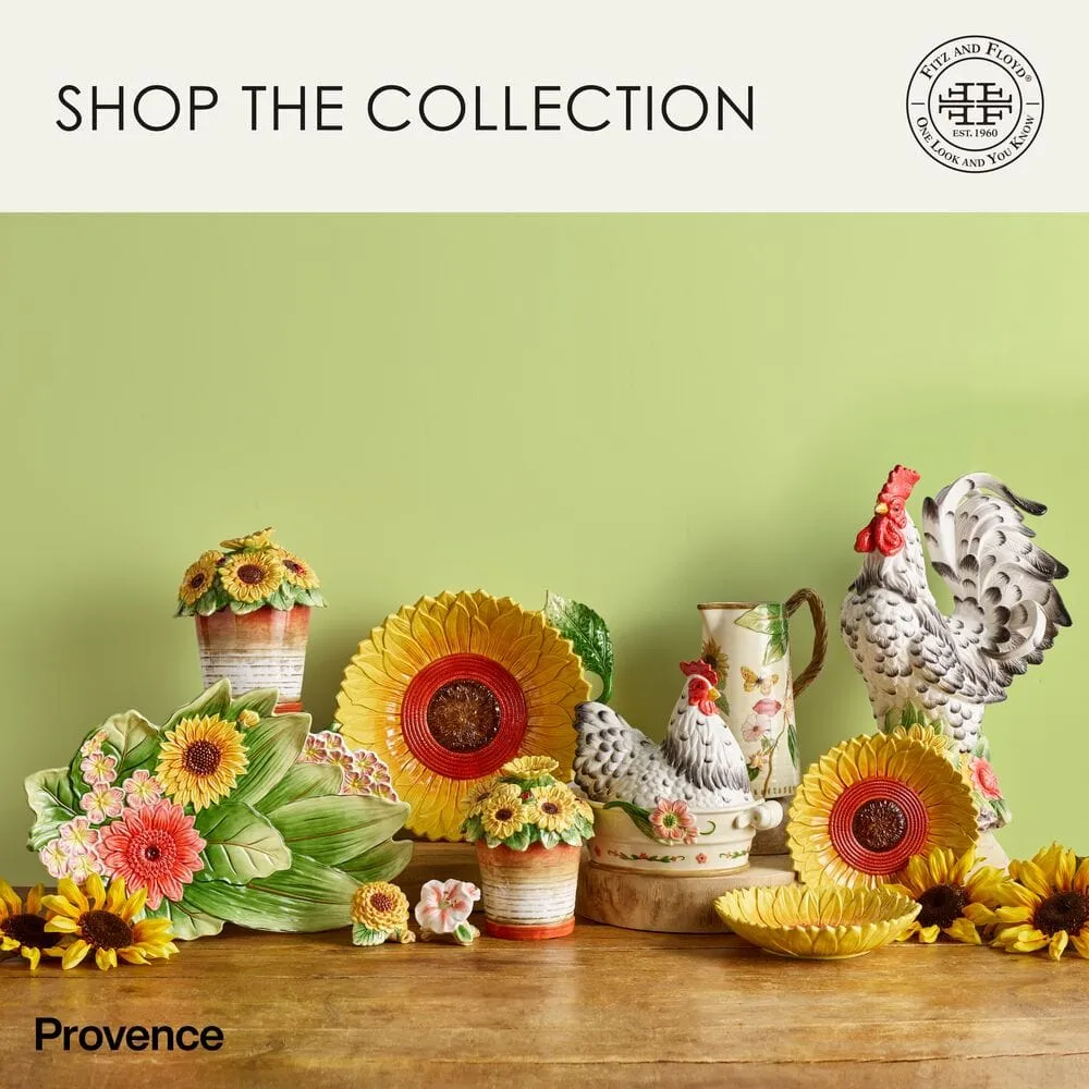 Fitz and Floyd Provence Sunflower piatto portata girasoli
